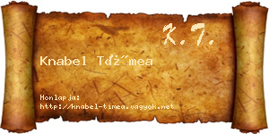 Knabel Tímea névjegykártya